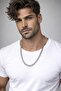 Men's Stainless Steel White Color Thick Gourmet Chain Necklace - 4