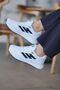 Women's White Black Sneaker Casual Sports Shoes 053-K - 3
