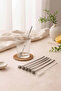 6 Pieces of Stainless Steel Spoon and Straw Set with Leaf Tips + Cleaning Brush, Both Spoon and Straw - 2