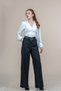Women's Summer Black High Waist Belted Classic Pocket Trousers Casual Daily Office Stylish 30362 - 4