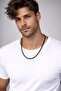 Men's Black Stainless Steel Thick Gourmet Chain Necklace - 3