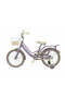 Bicycle With Basket 14 Inch Purple - 3