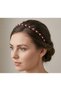 Pearl and Crystal Stone Bridal Crown Hairband - 2
