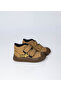 Children's Unisex Camel Flexible Thermo Sole Double Velcro Strip Patterned Sports Short Boots