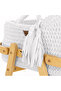 Moses Rope Basket with Stand - White - 6