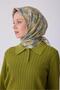Tivil Pure Silk Scarf 4313 - 82 Green Umbrella Pattern