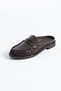 Women's Brown Leather Sabo Loafer – Stylish Moccasin Slippers Casual Shoes - 2