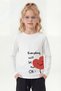 3-Piece Round Neck Print Detailed Long Sleeve 3-Piece Girls' T-Shirt - 4