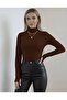 Women's Turtleneck Finger-Looped Body Long Sleeve Basic Blouse - 4