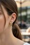 Anti-Tarnish Steel Zircon Stone Earrings