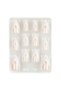 Nude False Nails White Corner 12pcs