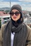 Women's Winter Anthracite Scarf and Beanie Set |   Stylish Knitting Set - 4