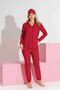 My Little One's Thermal Fabric Heart Patterned Girls' Pajama Set - Red - 3