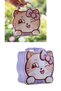 Purple Cat Figurine Lockable Piggy Bank Cute Animal Shaped Metal Piggy Bank with Bag (15 cm) - 2