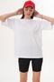 Women's Back Print Detailed Crew Neck Oversize T-Shirt 260257 - 3