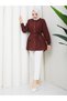 Belted Button Detailed Women's Shirt Tunic – Modern Stylish Design - 3