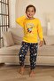 Miniğimin Cicileri Space Printed Boys' Pajama Set - Yellow