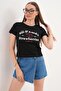Women's Print Detailed Crew Neck T-Shirt 260141 - 4