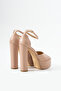 Women's Genuine Leather Platform Shoes Mink - 3