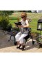 Height Adjustable Aluminum Rolling Walker with Padded Seat - 4