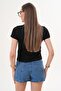 Women's Print Detailed Crew Neck T-Shirt 260141 - 5