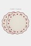 Saludo Red Embroidered Ecru American Service Placemat 39X39 cm - 1 Piece - 3