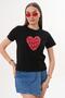 Women's Print Detailed Crew Neck T-Shirt 260135 - 3