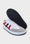 Unisex Casual Sports Shoes with Side Stripes and Laces White - Red - 6