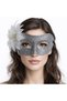 Silver Glitter Feather Ball Mask – Women's Party & Masquerade Mask - 2