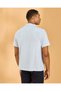 Men Blue Dobby Resort Shirt - 3