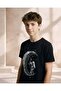 Senior Boys Black Printed T-Shirt - 5