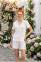 Bow Detailed Knitted Shorts Pajama Set