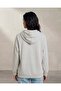 Women Beige Hooded Zip Sweatshirt - 3