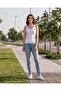 Women White Rib Tank Top - 2