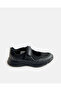Women Black Velcro Strap Ballerina Sneakers