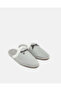Women Grey Bow Closed Toe Slippers - 2