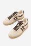 Women's Sneaker Lace-Up Flat Sole Sports Shoes Tiyone Beige Suede