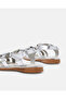 Girls Silver Bow Fisherman Sandals*9+9*9* - 4