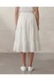Senior Girls White and Gold Lurex Layered Skirt - 3