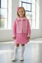 My Little Girl's 3-Piece Set with Rose Appliqué Detail on the Jacket - Pink - 3