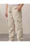 Boys Beige Cargo Pocket Joggers - 3