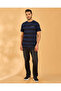 Men Black/Navy Printed T-Shirt - 5