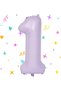 Lila 1 Number Foil Balloon, 1 Year Old Foil Balloon Lila 100cm