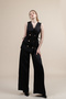 Women's Summer Black Side Piping Detailed Vest and Elastic Waist Pocketed Trousers Set Stylish Daily Comfortable Two-Piece 1268 - 4