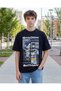 Senior Boys Black Printed T-shirt