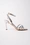Women's Cross-Strapped 9 cm Thin Heeled Sandals – Stylish Design with Ankle Buckle - 5