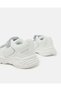 Boys White Color Block Chunky Sneakers - 4