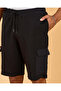 Men Black Cargo Shorts - 4