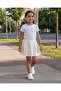 Girls White Placement Print Tiered Skirt - 2