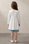 Girls White Embroidered Collar Jersey Top - 4